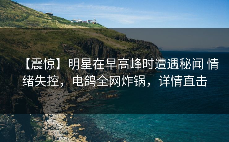 【震惊】明星在早高峰时遭遇秘闻 情绪失控,电鸽全网炸锅,详情直击 【震惊】明星在早高峰时遭遇秘闻 情绪失控,电鸽全网炸锅,详情直击