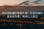 黑料导航爆料重磅来袭！在线劲爆明星秘闻内幕，真相让人瞠目
