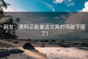 网友：黑料正能量这次真的突破下限了！
