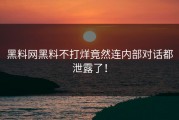 黑料网黑料不打烊竟然连内部对话都泄露了！