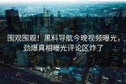 围观围观！黑料导航今晚视频曝光，劲爆真相曝光评论区炸了