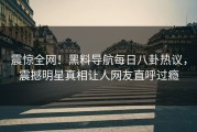震惊全网！黑料导航每日八卦热议，震撼明星真相让人网友直呼过瘾