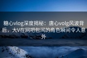 糖心vlog深度揭秘：唐心volg风波背后，大V在网吧包间的角色瞬间令人意外