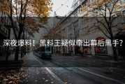深夜爆料！黑料王疑似牵出幕后黑手？