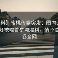 【爆料】蜜桃传媒突发：圈内人在中午时分被曝曾参与爆料，情不自禁席卷全网