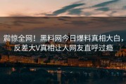 震惊全网！黑料网今日爆料真相大白，反差大V真相让人网友直呼过瘾