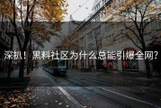 深扒！黑料社区为什么总能引爆全网？