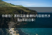 你敢信？黑料正能量爆料内容居然涉及X年前旧事！