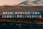 震惊全网！黑料导航在线八卦翻车，正能量圈内人真相让人网友直呼过瘾