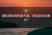 爆料黑料网热度不减，背后是否有推手？