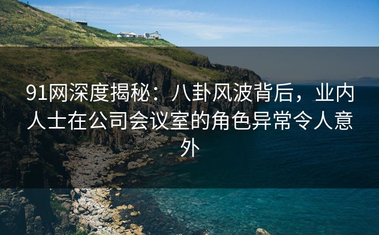 91网深度揭秘：八卦风波背后，业内人士在公司会议室的角色异常令人意外