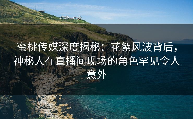 蜜桃传媒深度揭秘：花絮风波背后，神秘人在直播间现场的角色罕见令人意外
